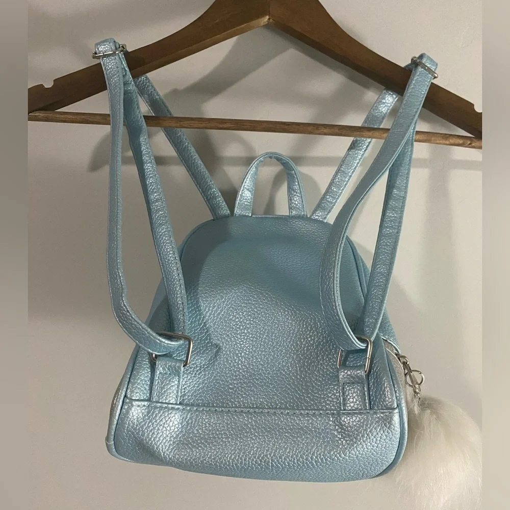 Justice - Light Blue Metallic Junior Mini Backpack